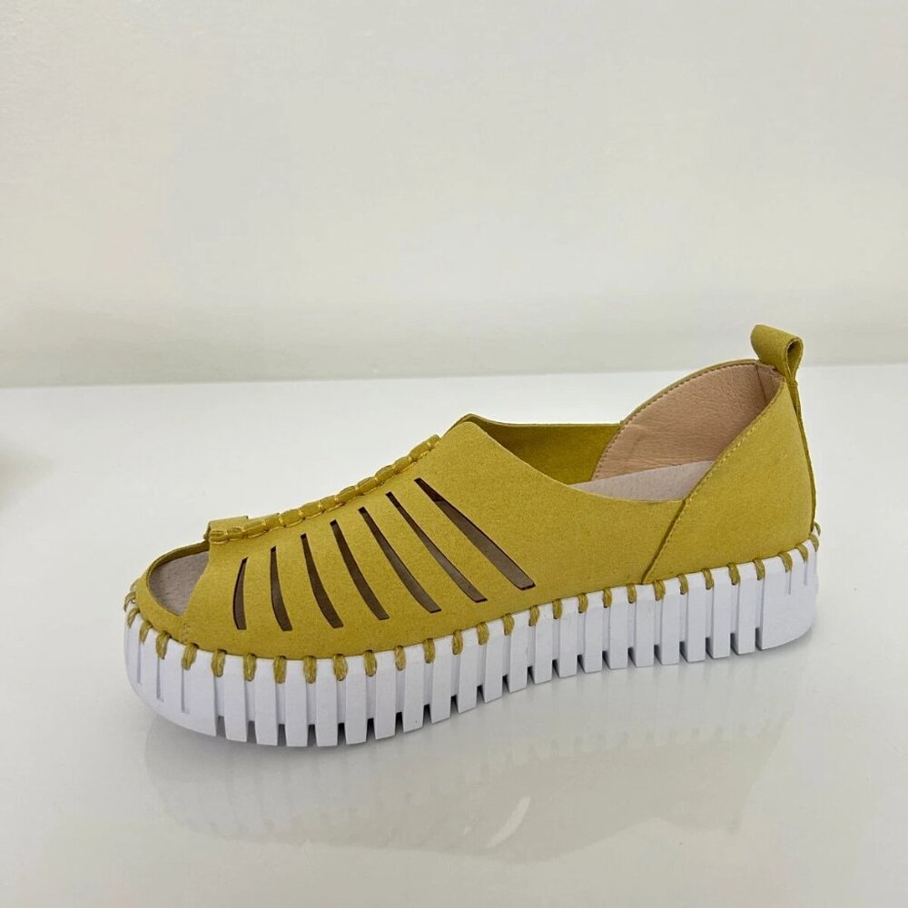 Ilse Jacobsen Tulip platform sandal 9376 Citronella - NEW IN BOX! - Picture 3 of 4